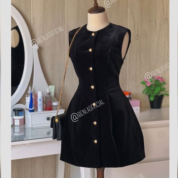 NWT ZARA Benla PEPLUM VELVETβDRESS ZW COLLECTION - Picture 5 of 15